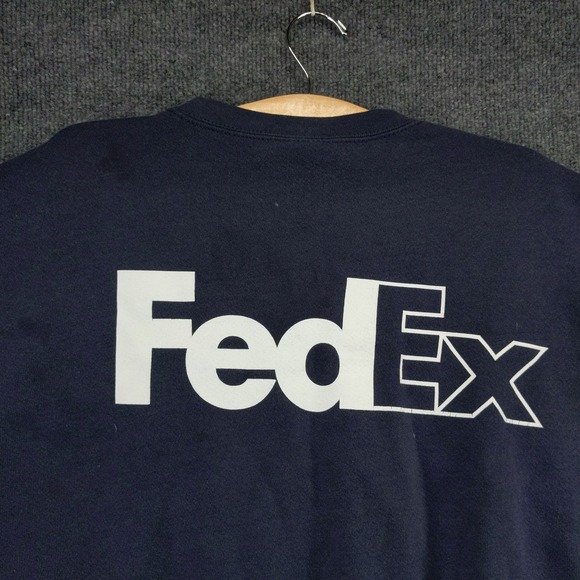 Lee Heavyweight Men's FedEx Pullover Sweatshirt Blue Size XL Vintage - Picture 4 of 16